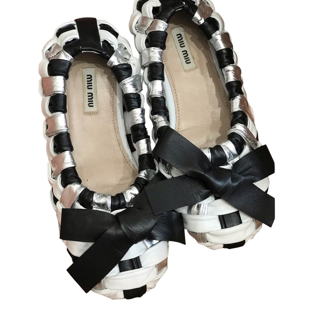 Genuine Calf Leather Miu Miu Ballet Flats